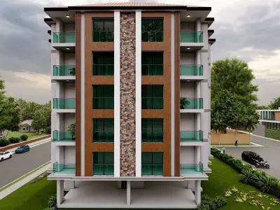 Apartment and Landscape Exteriors House 3D model