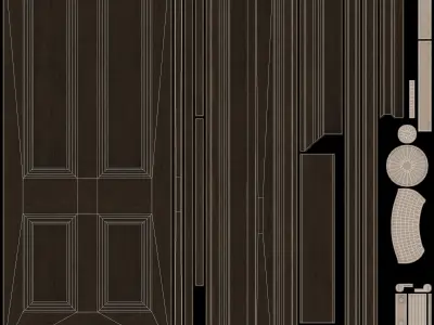 Interior Door Low-poly 3D model