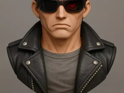 Terminator Bust 3D print model