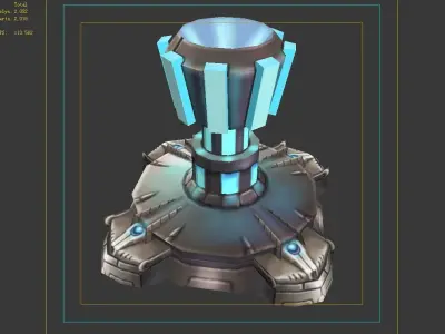 Rotating turret - electric shock type 01 3D model