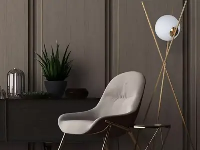 Modern Tripod Floor Lamp Xenia F0055 3D model