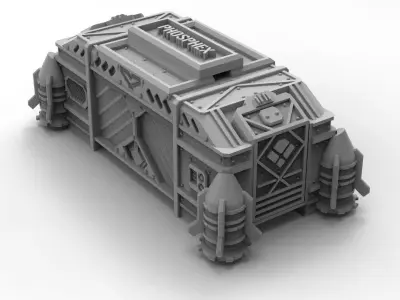 Legion Longsword Mortar ammo crates 3D print model