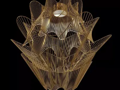 Terzani moire ceiling light 3d model 3D model