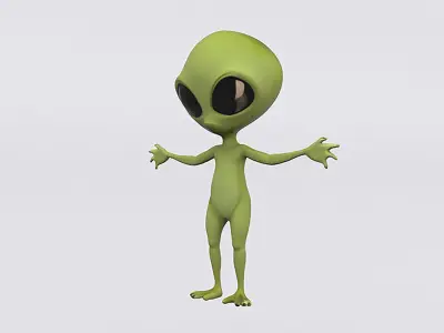 Cute Baby Alien 3D model