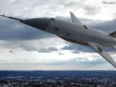  Stealth Fighter Jet in Flight 