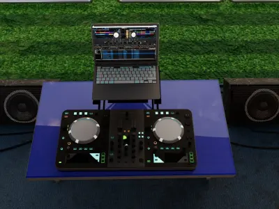 Event Aluminium Stage and Park Design Low-poly 3D model Low-poly 3D model