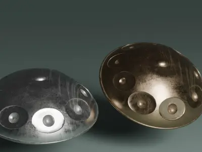 Handpan Low-poly 3D model
