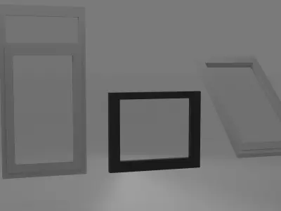 PBR Window Collection Free low-poly 3D model
