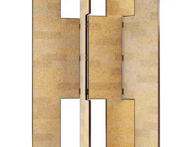 Eileen Gray four-panel screen 3D model