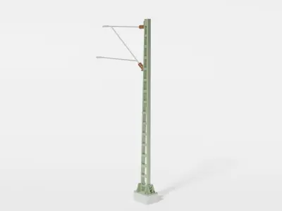 Standard overhead line mast Low-poly 3D model