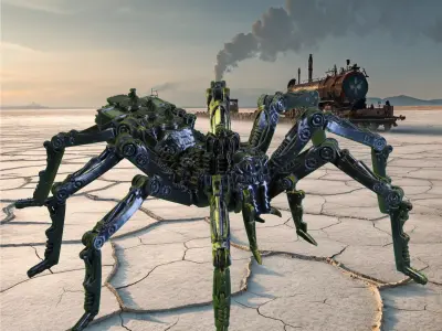 Steampunk Spider 3D print model