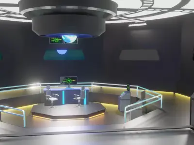 Sci-Fi Command Centre 3D model