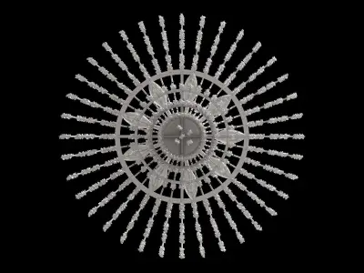 Fountain Glass Chandelier 3D model