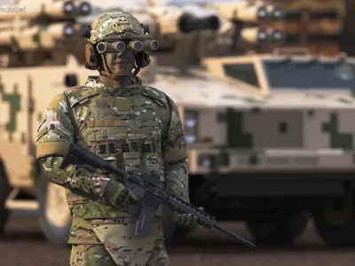  Type 625E Surveillance System and Soldier 