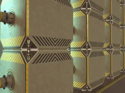 Modular Urban Concrete Barrier Vol 2 Low-poly 3D model