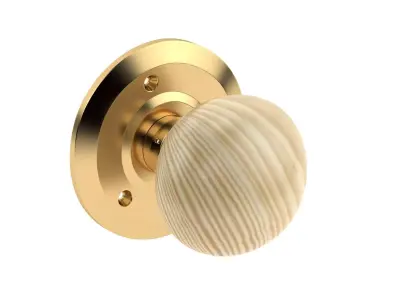 Pine Wood Mortice Door Knob 3D model