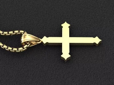 Cross Light Gold 3CP069 3DM STL 3D model
