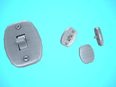 LIGHT SWITCHER 01 CARTOON STYLIZED Low-poly 3D model