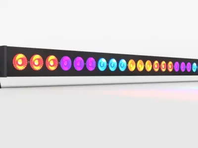 LED Bar Batten Low-poly 3D model
