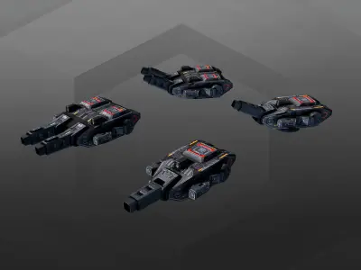 SF Spaceships Weapons C10 Low-poly 3D model