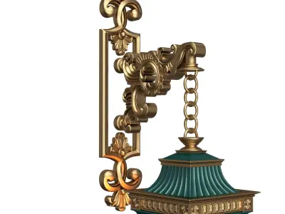 Classic Street Wall Light 0202 Low-poly 3D model
