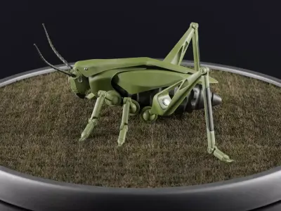 Grasshopper - an innovative explosive device Low-poly 3D model