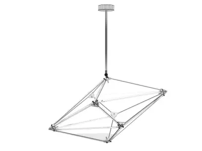 Maxhedron pendant light made of glass and metal 3D model