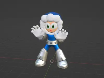Iceman - Megaman Powered up 3D model