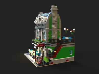 Lego Cafe Low-poly 3D model