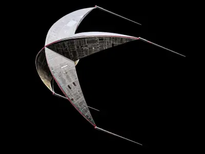 Star Spaceship Sci-Fi Lowpoly Game Ready Low-poly 3D model