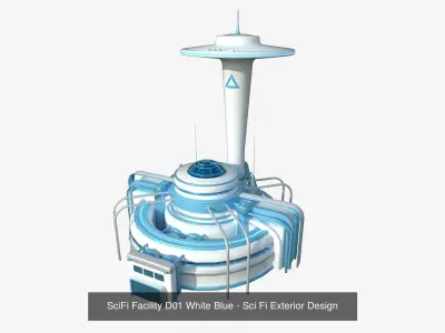 10 SciFi Facility D Collection - Sci Fi Exterior Design 3D Model Pack