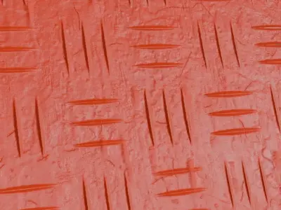 Diamond Metal Plate Red PBR Seamless Texture