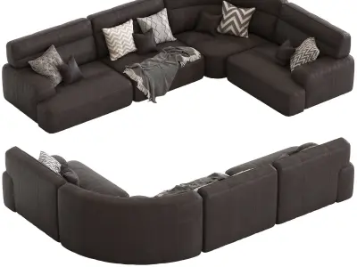 Coco Republic Estancia Leather Alvaro Sofa2 3D model