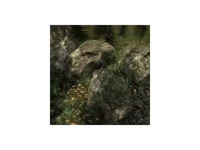 21 Rocks And Stones Models For Games Low-poly 3D model