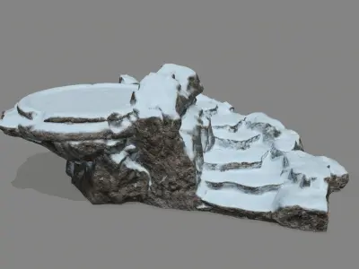 Snowy Ladder Low-poly 3D model
