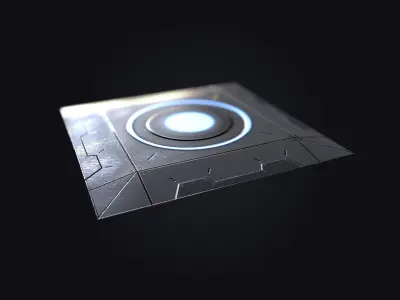 Sci-fi Platform - Low Poly Low-poly 3D model