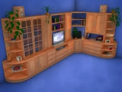 JH-CAD-interior-library glass container with sand in it 3D model