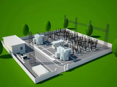 power station 3D model