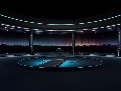 Futuristic Sci-Fi Studio Room UE5 3D model