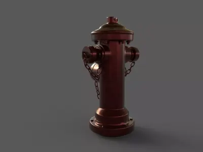FireHydrant Free low-poly 3D model