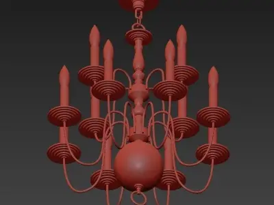 Six chandeier 3D model