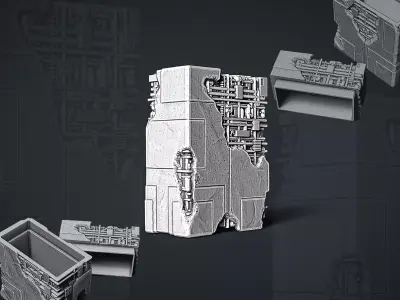 Sci-Fi Tech Container RoZ 3D print model