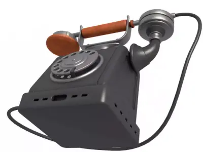 Retro Telephone 3D model