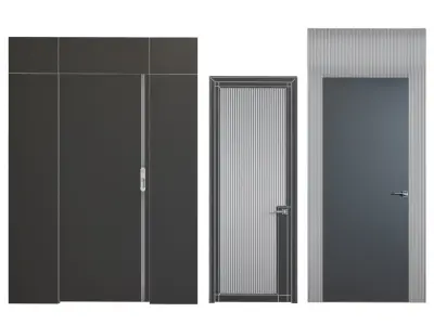 Corrugated door 3D model