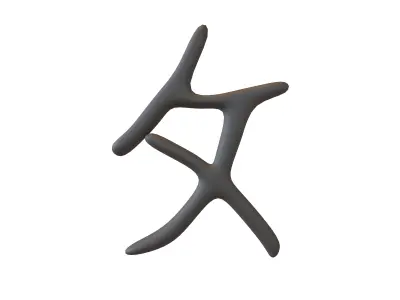 Suzhou Numerals Nine V1 001 Low-poly 3D model