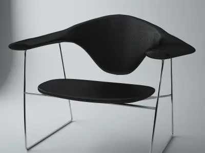 GUBI Masculo lounge chair 3D model