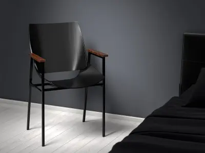 Shell Square Armchair 3D model