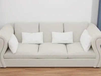 Sofa Laminate Curtain 3D model