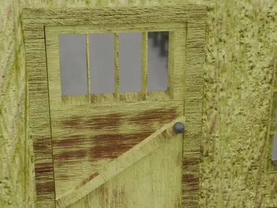 Rustic Diner Interior with Bar and Seating Free 3D model