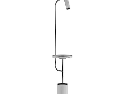 Floor Lamp With Table And Usb Charging 3D model
